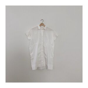 everlane popover cotton shirt dress